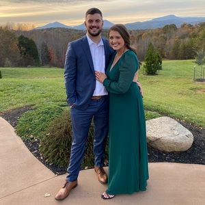 Lulu’s dark green full length dress